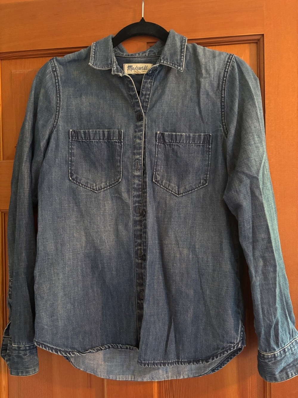 Madewell Washed Blue Denim Button-Front Shirt